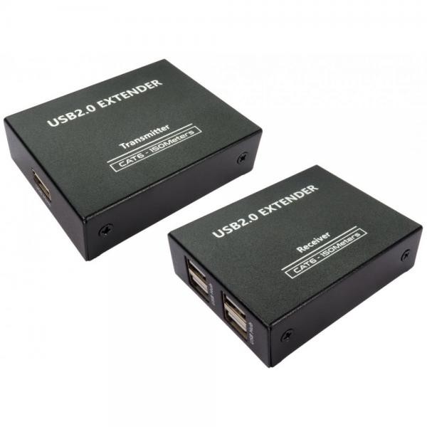 Cables Direct USB2-EXT4P moltiplicatore di rete Ricevitore e trasmettitore di re