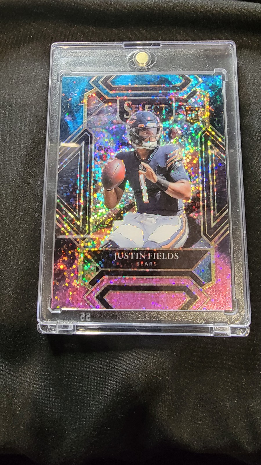 2021 Panini Select Justin Fields Club Level Cosmic Prizm Rookie Card