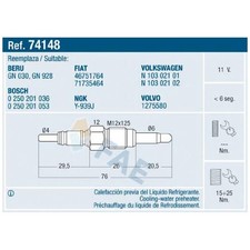 3x Glühkerze für Seat Arosa 6H1 Cordoba 6L2 Ibiza 3 6L1 id93596