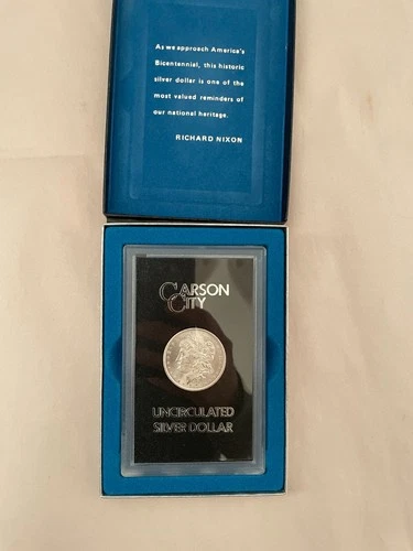 Uncirculated 1878-CC Morgan One Dollar S$1 Silver Coin GSA - with Box