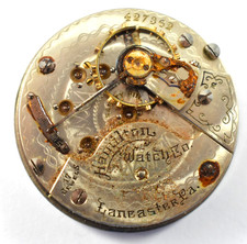 Vintage Hamilton Grade 924 18s 17J OF Pocket Watch Movement lot.qb