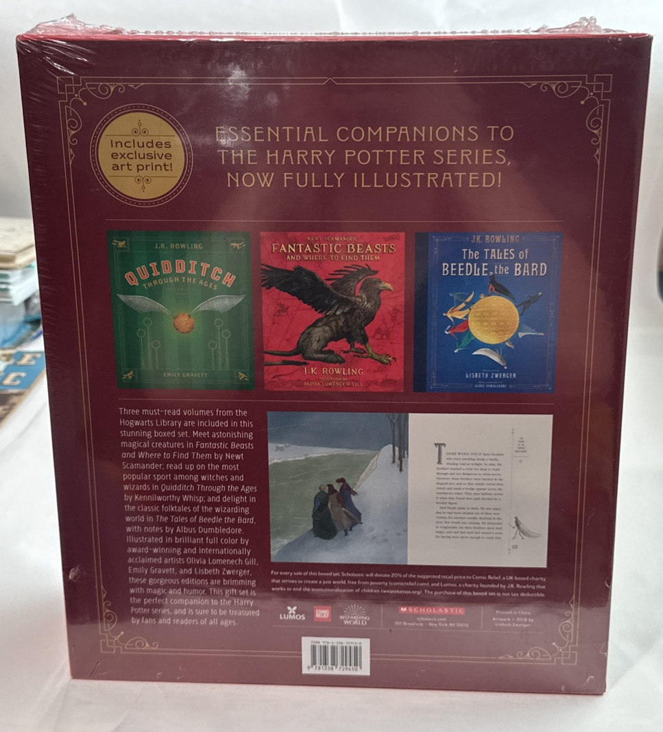 Harry Potter Hogwarts Library 3 Hardcover Book Box Set J.K.