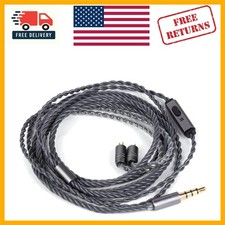 Universal 2Pin Braided Audio Cable with Microphone - Enhanced Sound Experience