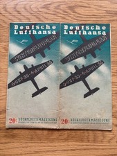 Niemiecki zimowy rozkład lotów Lufthansy 1935/36 oryginalny zeszyt rozkładu lotów
