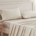 Gingham Sheets Set Washed Cotton 100% Fitted Flat Sheet Pillowcases TXL/T/Q/K