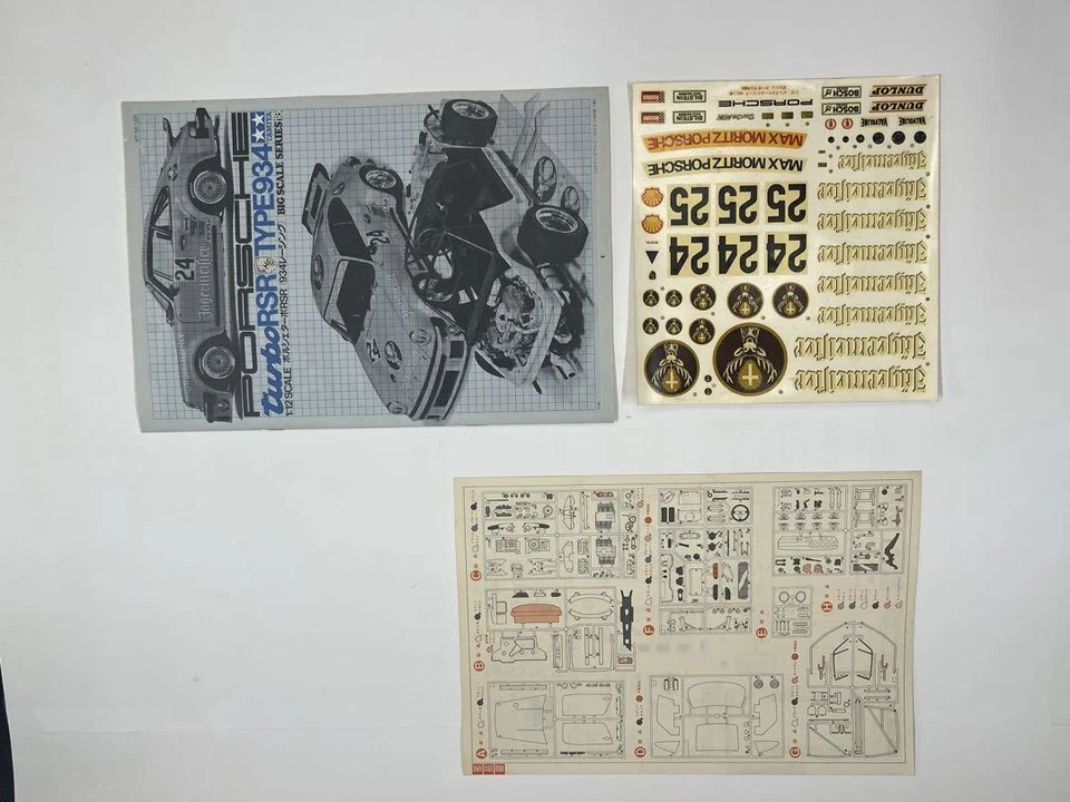 Tamiya Porsche 934 Plastic Model Kit Unassembled with Parts and Decals Japan - Image 3 of 4