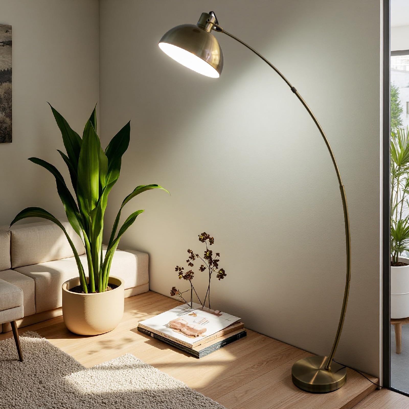 Lampada da Terra Industriale Bronzo Antico | Regolabile UK Style