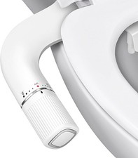Ultra-Slim Bidet Attachment for Toilet - Dual Nozzle Frontal  Rear Wash wi...