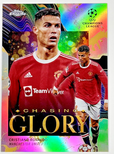 Cristiano Ronaldo 2021 Topps Chrome UEFA Chasing Glory #CG-17 Man U
