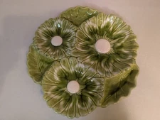 MCM Vintage Santa Anita Ware Calif USA R-38-39 Green pottery serving tray EUC