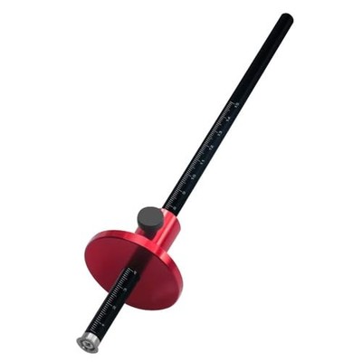 European Aluminum Alloy Wheel Marking Gauge with Knurled Knob - Metric/Inch S...