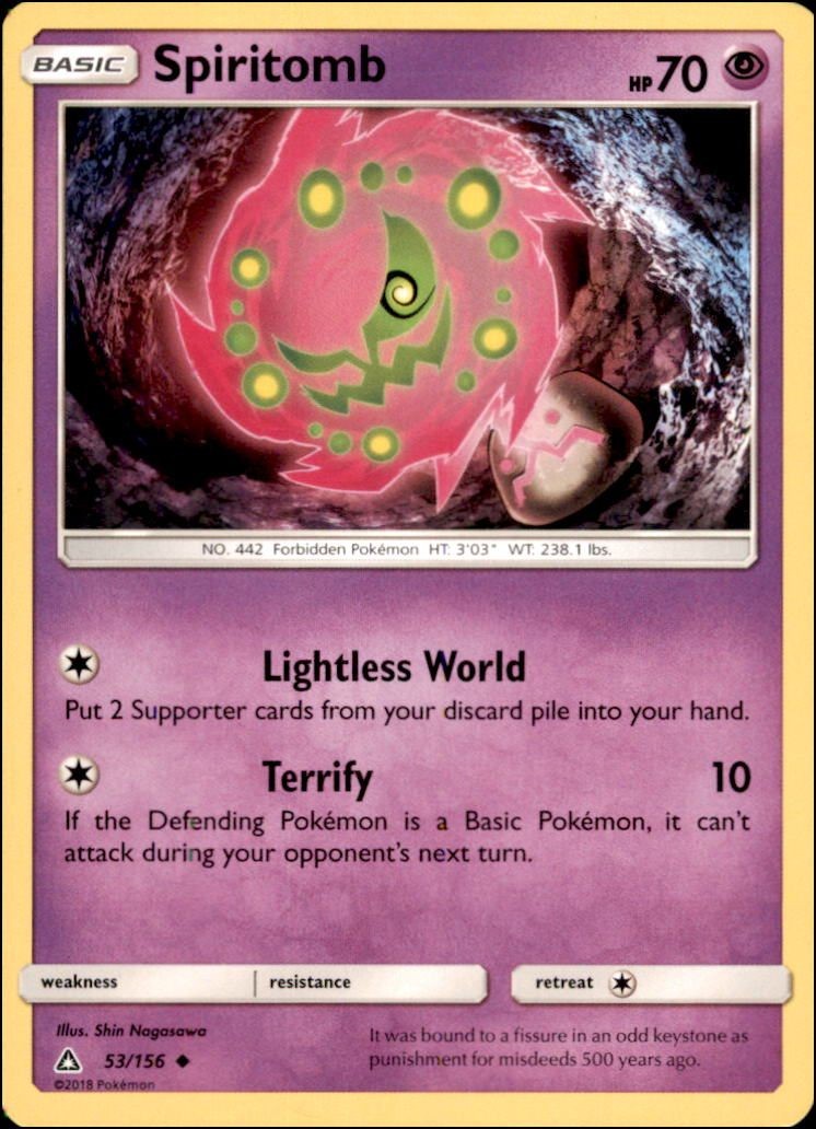 Pokemon - Spiritomb #53/156 - SM - Ultra Prism Uncommon