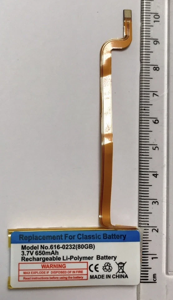 iPod Classic 6.7ª geração e vídeo 5/5.5 geração bateria de substituição 650mAh - Imagem 2 de 4