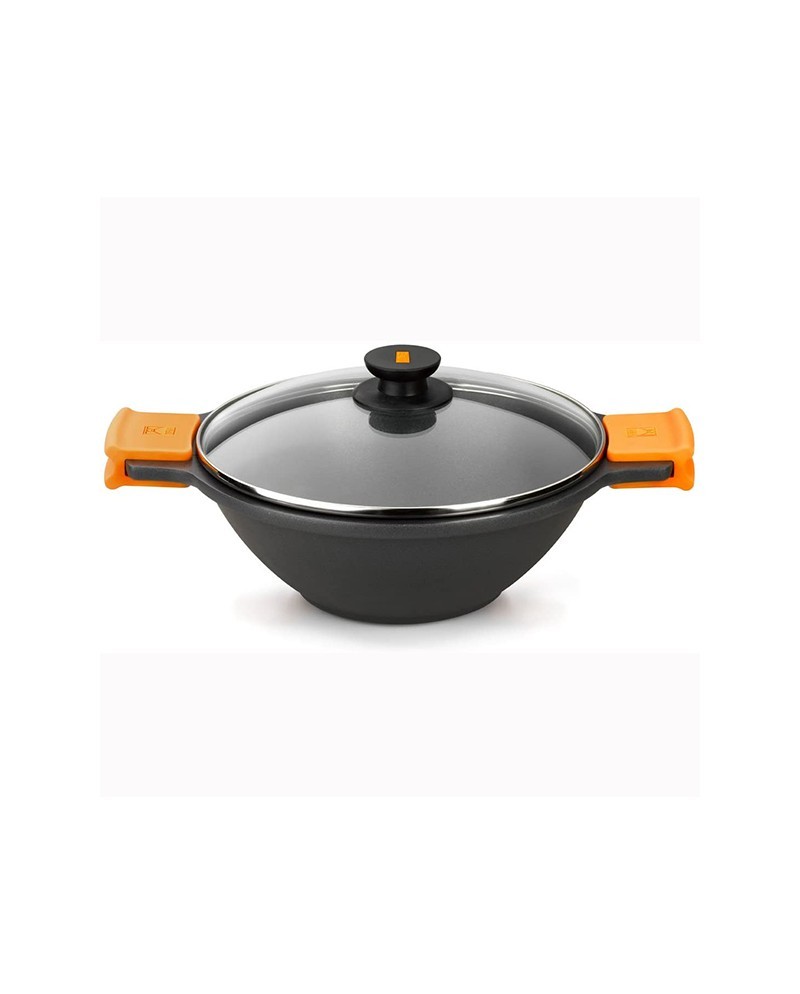 Bra Efficient wok con coperchio induzione d. 28