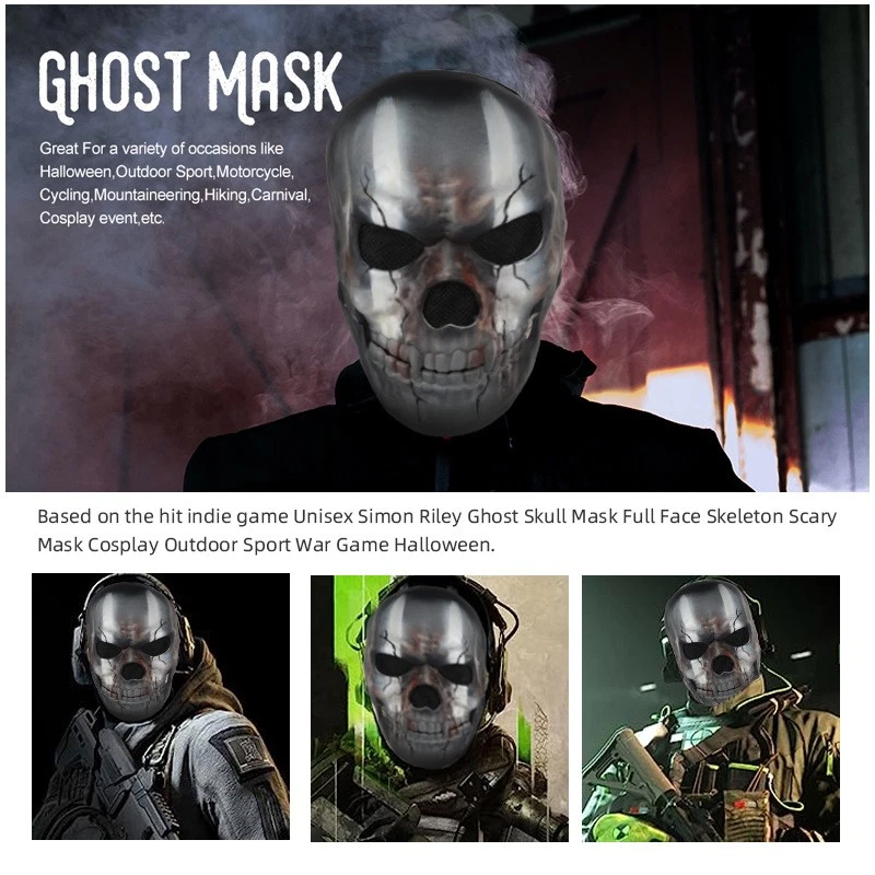Call of Duty Warzone 2Call of Duty MW2 New Game Skeleton Ghost Mask Headset COS - Image 4 of 4
