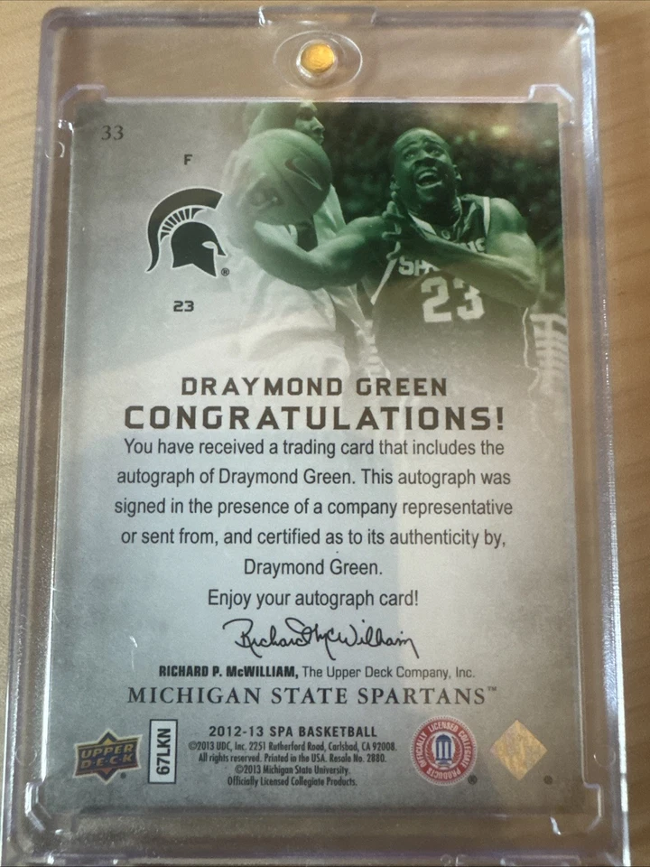 2012-13 SP Authentic Draymond Green #33 Autographs (AU, RC) - Image 2 of 2