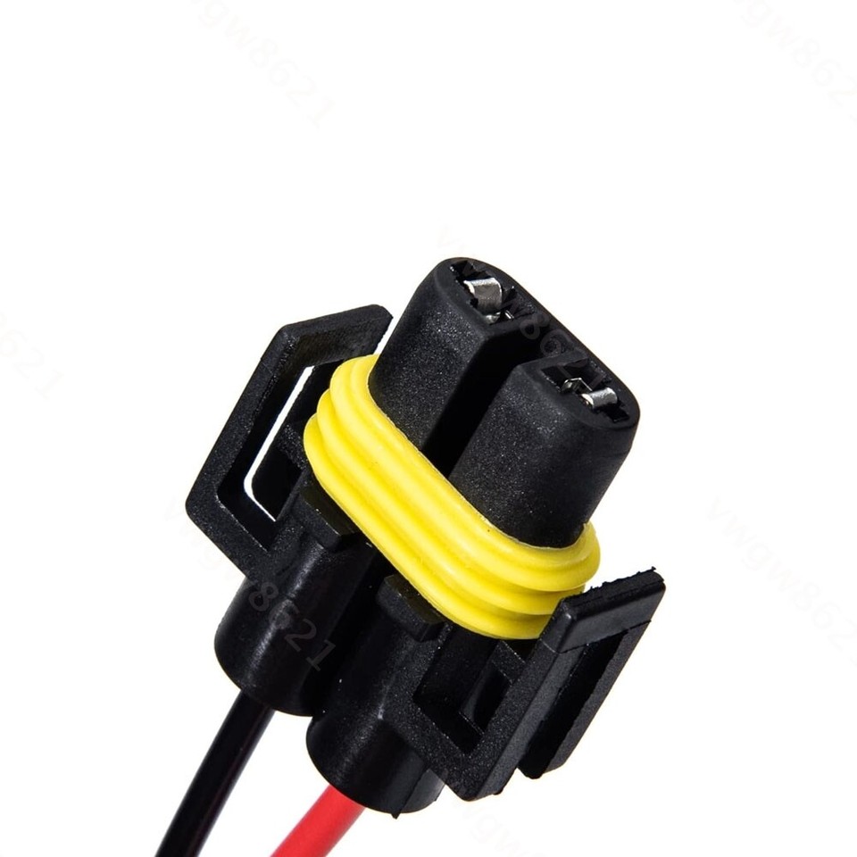 H11 Wire Pigtail Female Two Harness Head Light Low Beam Socket Connector Plug O - Foto 7