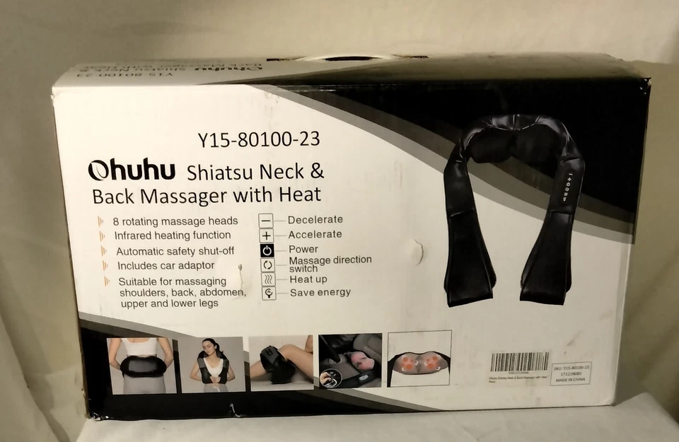 Masajeador de cuello y espalda Ohu Shiatsu con calor usado.Probado Foto 2 de 4
