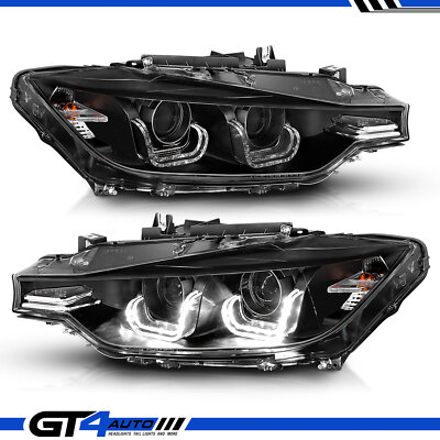 2012-2015 BMW 320i 328i 335i Sedan F30 4-Door Projector Headlights  [ LED DLR ]
