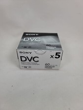 New Sony DVM60PRRJ Premium Mini DV 60 Minute DVC Digital Video Cassette Box Of 5
