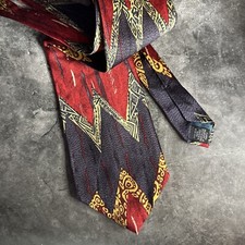 Coogi Australia Men's Tie Multicolor Abstract 100% Silk 58" Made in USA