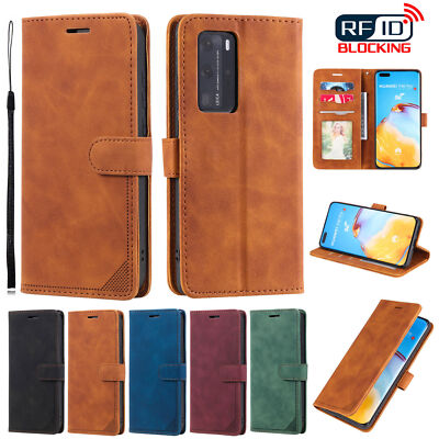 Flip Leather Card Wallet Phone Case For Huawei P20 P30 P40 Pro Honor 20i P Smart