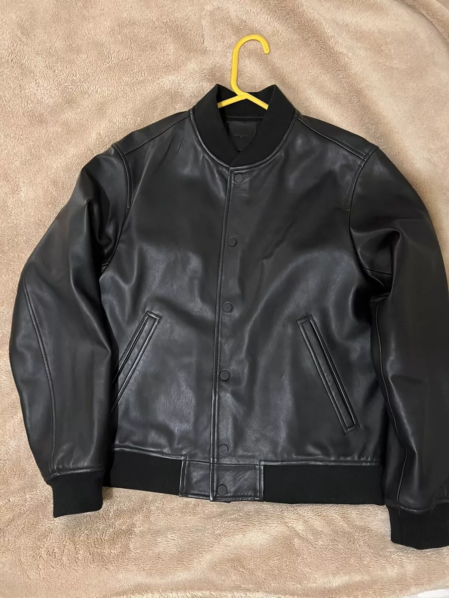 varsity leather blouson