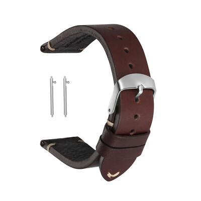 18mm Handgefertigtes  Echt Leder Uhrenarmband braun (h029)