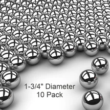 Ten 1-3/4" Inch G25 Precision Chromium Chrome Steel Bearing Balls AISI 52100