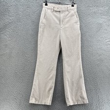 LEVIS Math Club Flare Leg Pants Women 24 Beige High Rise 70  s Corduroy Trouser