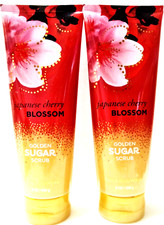 Bath Body Works JAPANESE CHERRY BLOSSOM GOLDEN SUGAR Scrub, 8 oz/226 g, NEW, x 2