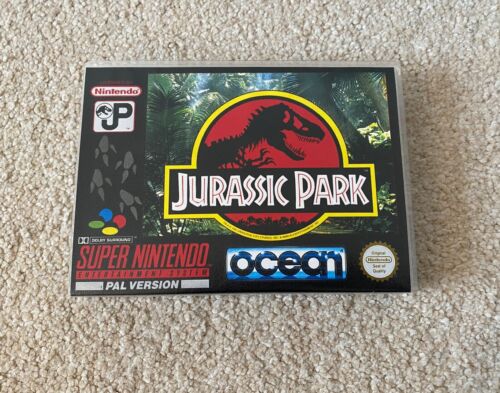 Jurassic Park - Super Nintendo SNES - Boxed & Complete PAL - Afbeelding 1 van 10