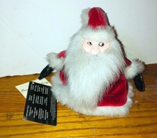 Disney Store Nightmare Before Christmas Santa Mini Bean Bag Plush Doll NWT