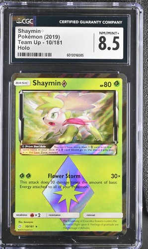 CGC 8.5 Pokemon TCG 2019 Team Up 10/181 Shaymin Holo Prisma
