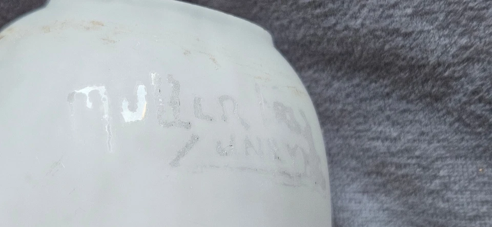 MULLER FRERES LUNEVILLE : Tulipe art déco années 20 30 Pâte de verre blanc mauve - Photo 2/4