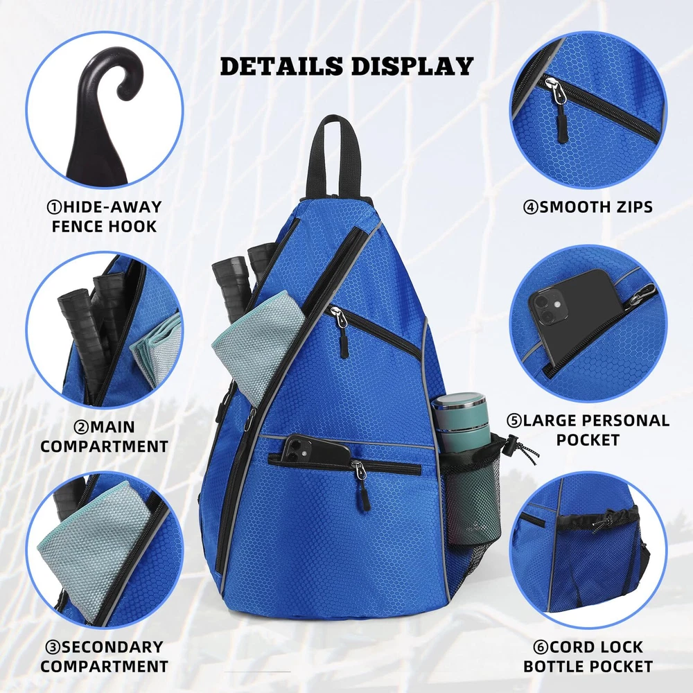 Pickleball Bag For Men Women Pickleball Backpack Crossbody Sling Bag Pickleball Bag For Men Women Pickleball Backpack Crossbody Sling Bag