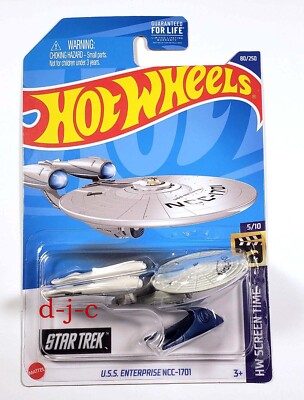 2022 Hot Wheels SCREEN TIME U.S.S. Enterprise NCC-1701 Gray #80