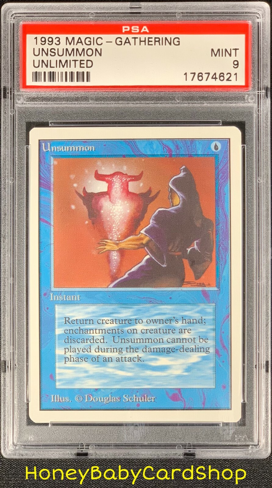 MTG Unlimited Edition 1993 Unsummon PSA 9 Mint Old School 93/94
