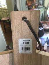 GORGEOUS HARDWOOD CUTTING BOARD / TUVALU -23 X 6 1/2