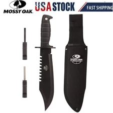 Mossy Oak 15 inch Survival Knife Hunting Bowie Knife Fixed Blade Tactical Combat