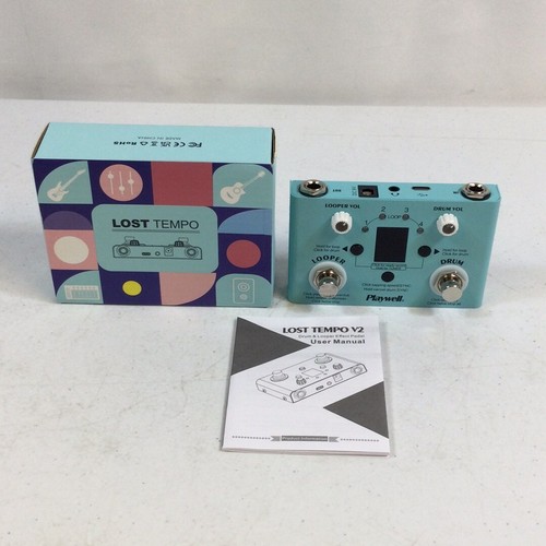 Playwell Lost Tempo V2 Blue DC 9V Drum And Looper Effect Pedal With