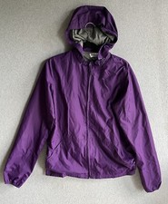 Magellan Outdoors Jacket Youth L Large Rain Full Zip Purple Pockets Lined