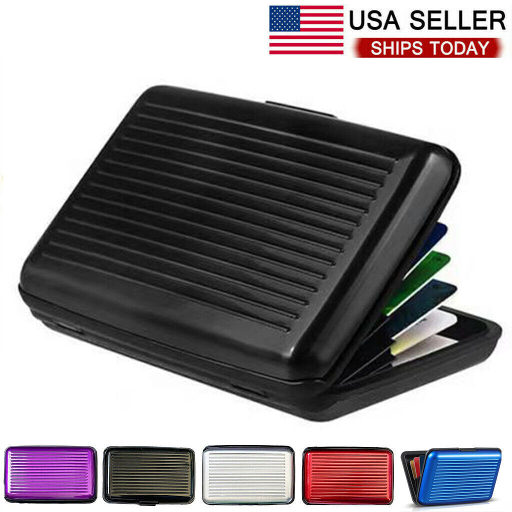 Pocket Business ID Credit Card Wallet Holder Aluminum Metal RFID Case More  color