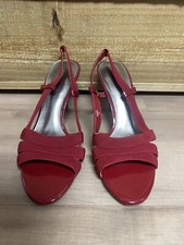 Fioni Red Strappy Women s Size 6 Heels