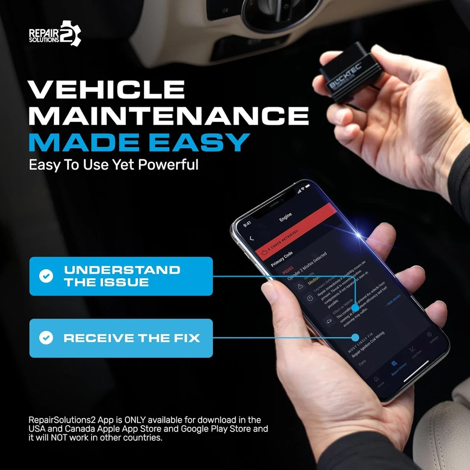 410 Bluetooth OBD2 Scanner Diagnostic Tool - Car for All Cars OBDII Compatible C - Image 2 of 4