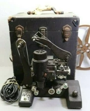RARE 1930 BELL & HOWELL 16MM FILM FILMO 129c SILENT PROJECTOR w/ CASE-RUNS-Heavy