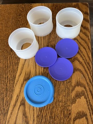 Tupperware Ice Cream Sandwich Stackers Maker Set of 3 Sliders Blue