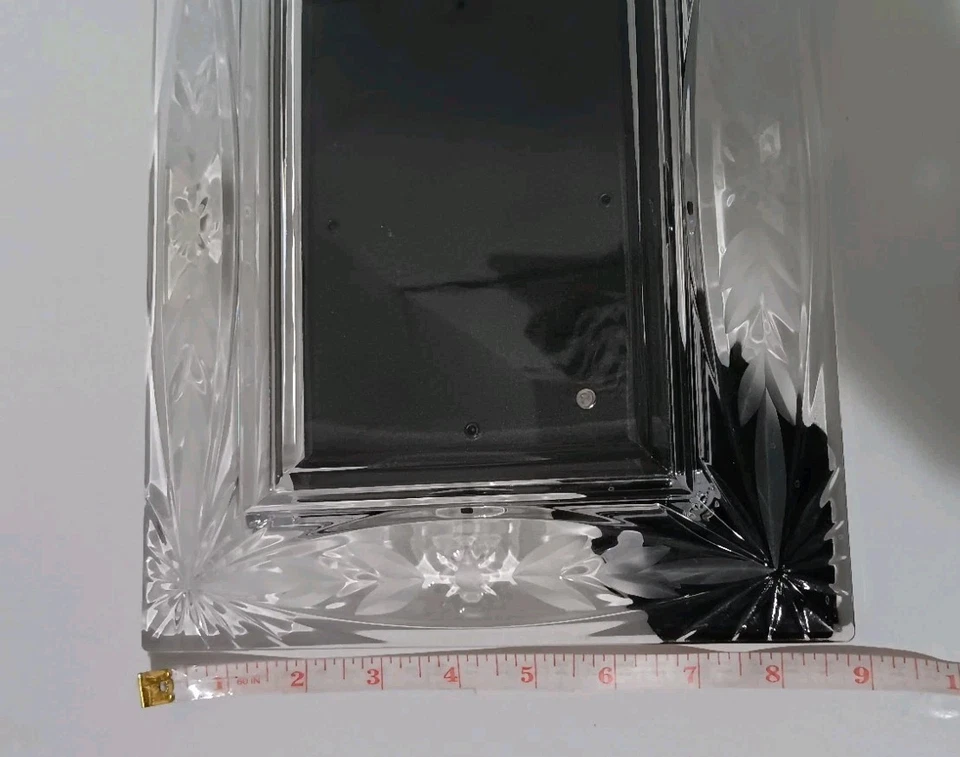 Vtg Mikasa Lead Crystal Glass Ornate 5 x 7 Picture Frame Canterbury Starburst - Image 4 of 4