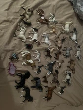 Schleich Farm Animal Figure Bundle Horses, Dogs, Rooster, Hen, Donkey