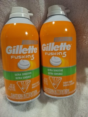 Gillette Fusion 5 Ultra Sensitive Shave Foam Full Size 11 Oz X 2 
